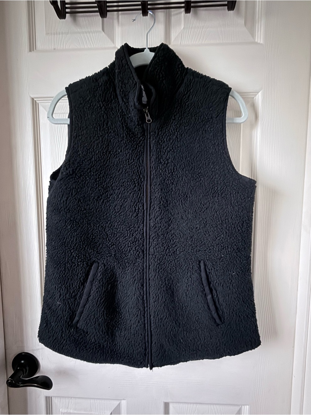 Old Navy Black Sherpa Fleece Vest